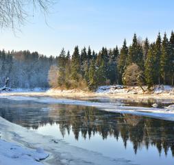 На побережье Латвии самая тёплая зима, во внутренних областях могут стоять большие морозы