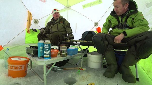 Зимняя ловля в Ладожских Шхерах.